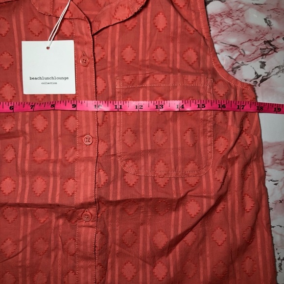 Beachlunchlounge sleeveless button front blouse size XS - Picture 7 of 8